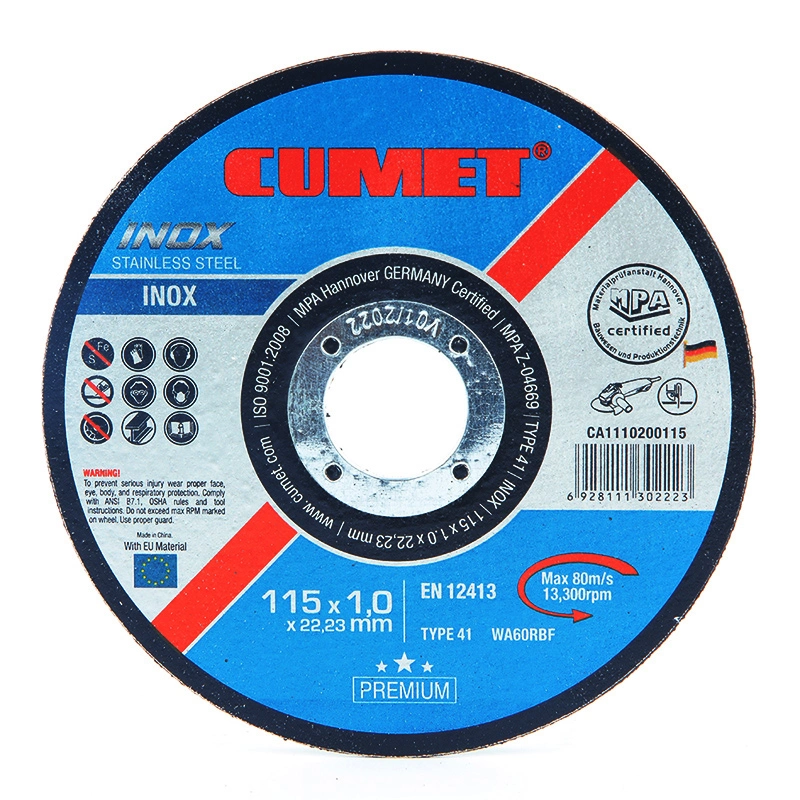 Cumet 4.5&rdquor; 115mm Super Thin Cutting Wheel for Metal and Inox