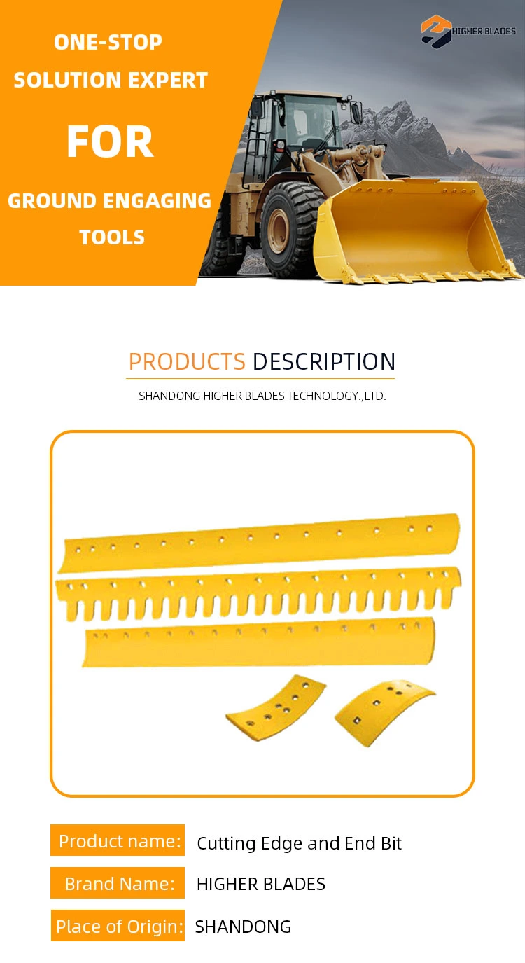 Construction Machinery Spare Parts Cutting Edges 13 14 15 Holes 5D9559 Tractor Grader Blade Bulldozer Cutting Edge Loader Bucket Blade
